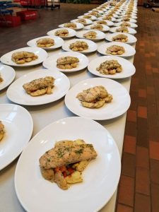 Basil Marinated Steamed Salmon Fillet by en Ville Catering