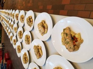 Basil Marinated Steamed Salmon Fillet by En Ville catering